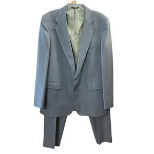 Levi's Action Mens Vtg Suit Sz 44L 36X30 Gray Pinstripe 70s Retro Single Vented